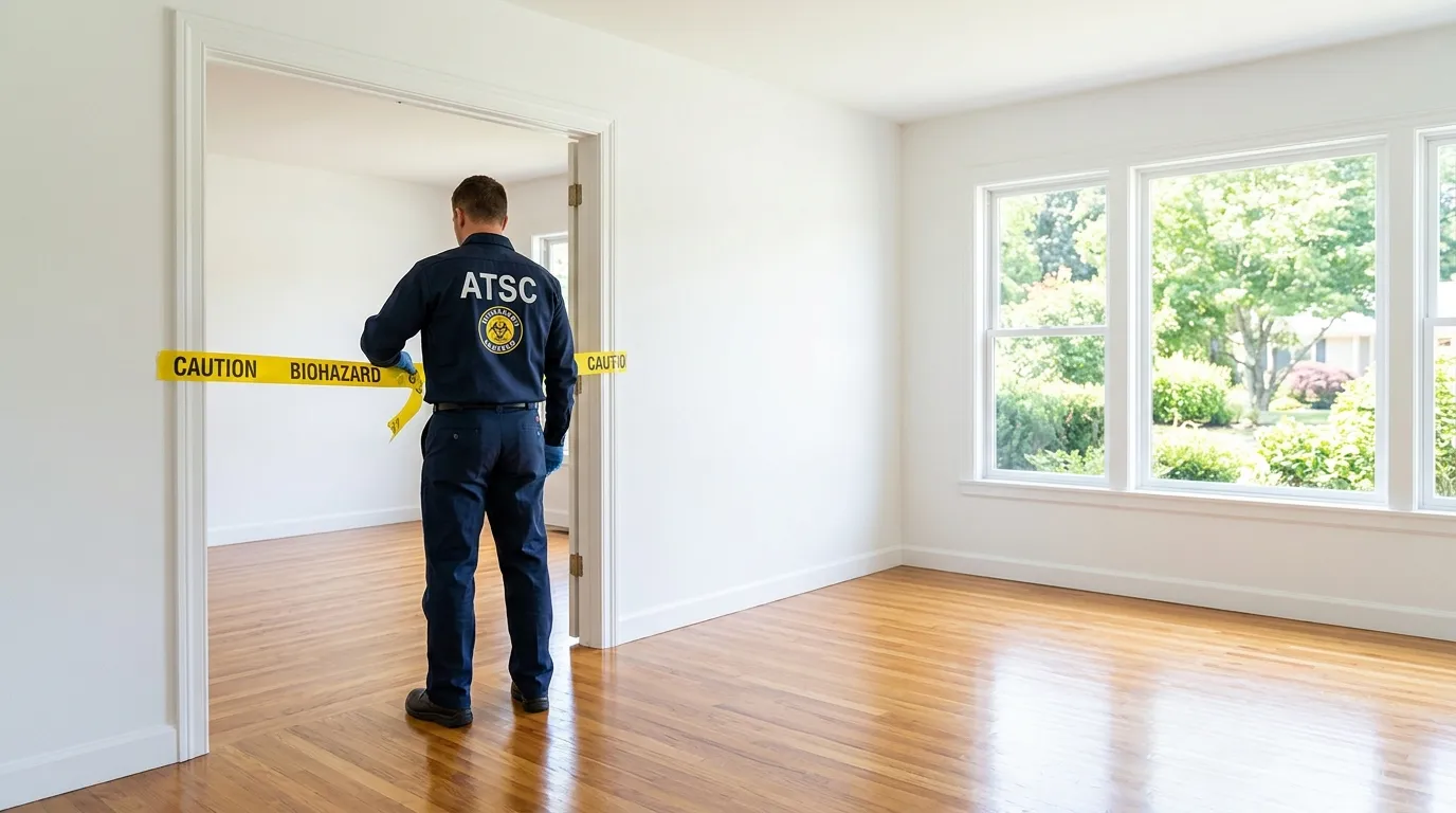 Certified biohazard cleanup crew performing Decomposition Cleanup in Arvada